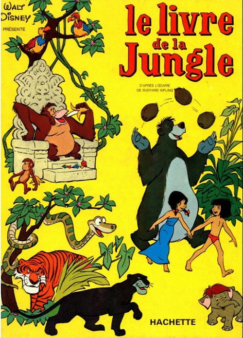 Livre Le livre de la jungle Collection Vermeille Disney Hachette