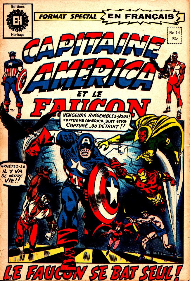 Couverture de Capitaine America (Éditions Héritage) -14- Le Faucon combat seul!