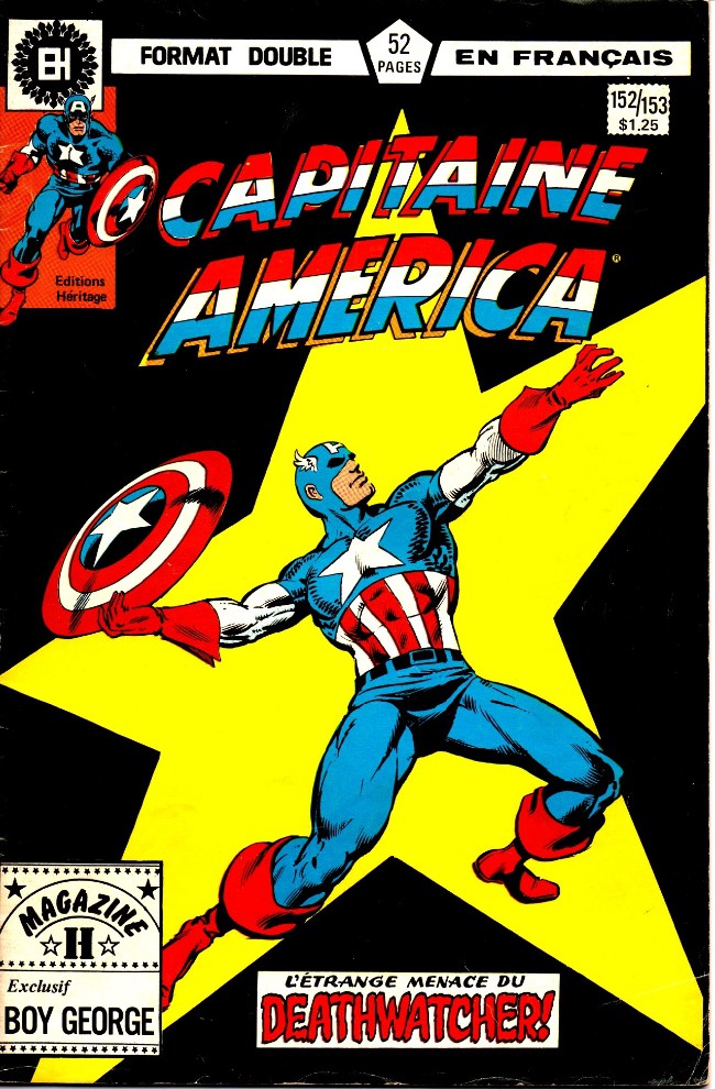 Couverture de Capitaine America (Éditions Héritage) -152153- Deathwatcher! Qui veille la mort!