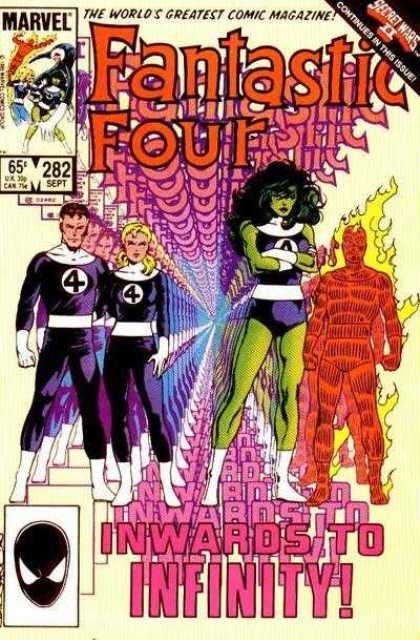 Couverture de Fantastic Four Vol.1 (1961) -282- Inwards to Infinity!