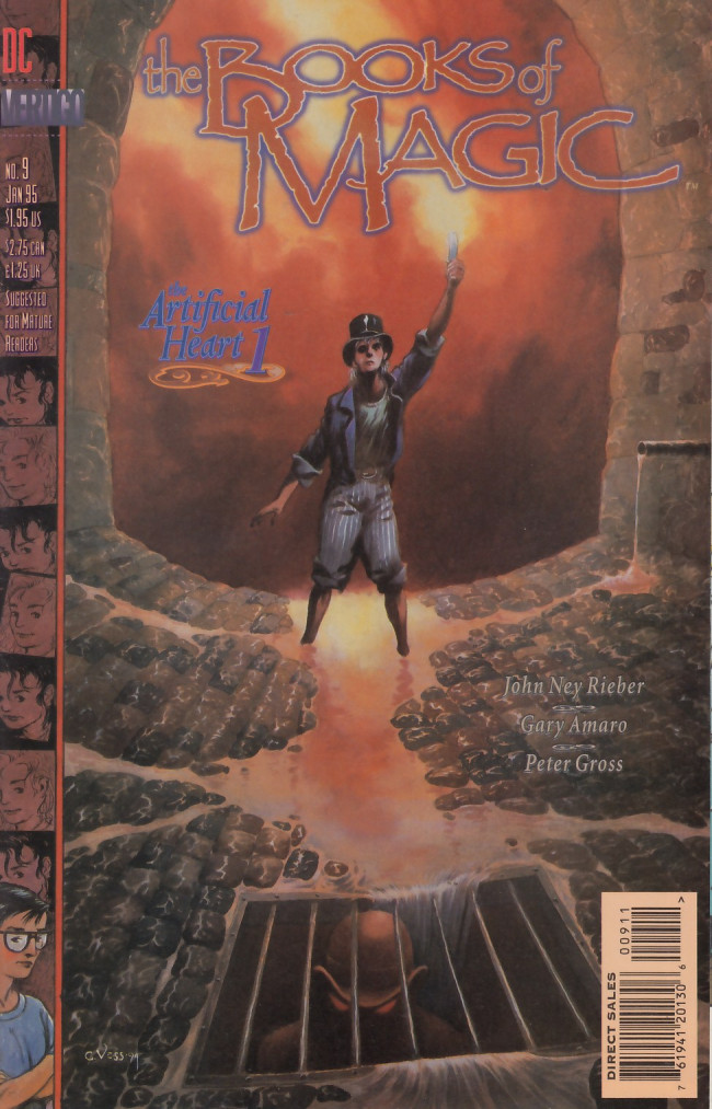 Couverture de The books of Magic (1994) -9- The artificial heart: book 1 - Handmeadowns of the ragged school