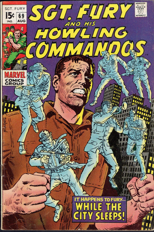 Couverture de Sgt. Fury and his Howling Commandos (Marvel - 1963) -69- While the city sleeps !