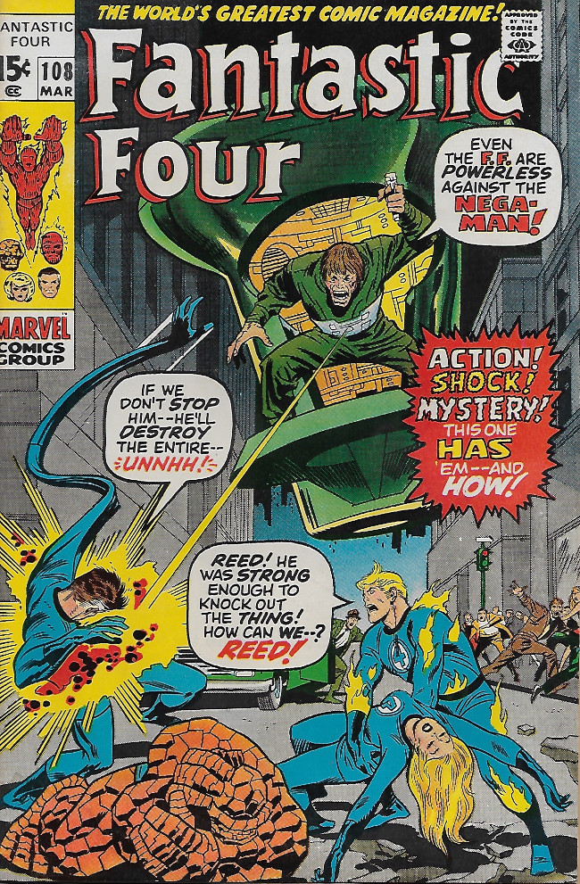 Couverture de Fantastic Four Vol.1 (1961) -108- The Monstrous Mystery of The Nega-Man!