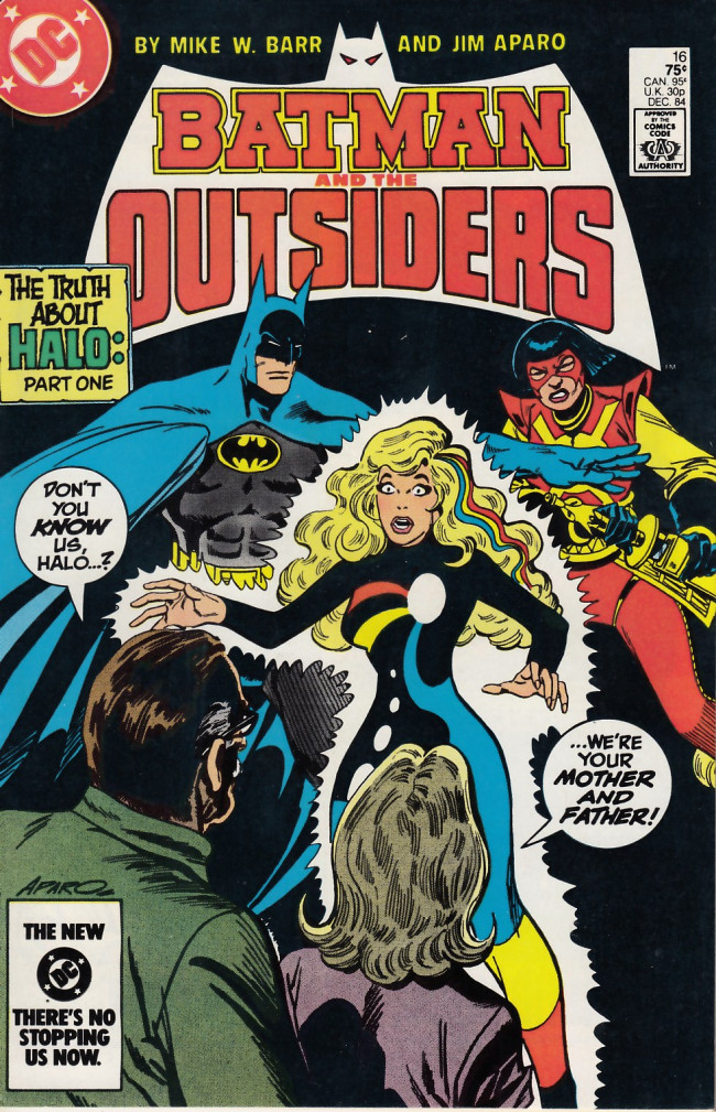 Couverture de Batman and the Outsiders (1983) -16- The Truth About Halo, Part 1: ...Goodbye...