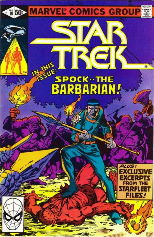 Couverture de Star Trek (1980) (Marvel comics) -10- Spock -- the Barbarian!