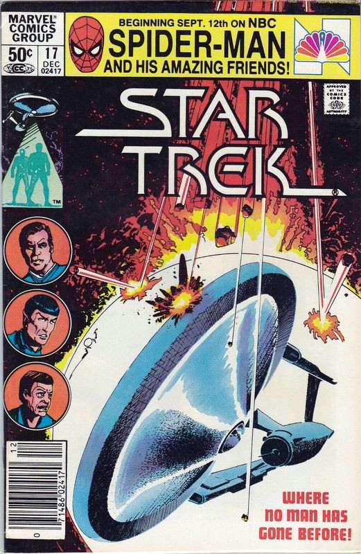 Couverture de Star Trek (1980) (Marvel comics) -17- Where No Man Has Gone Before!