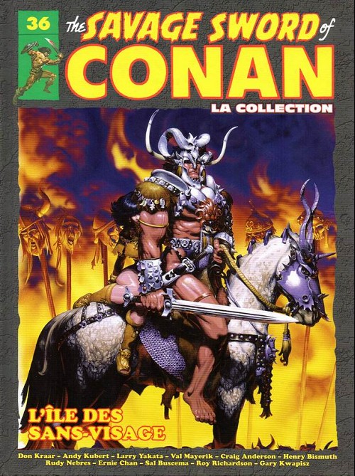 Couverture de The savage Sword of Conan (puis The Legend of Conan) - La Collection (Hachette) -36- L'Île des sans-visage