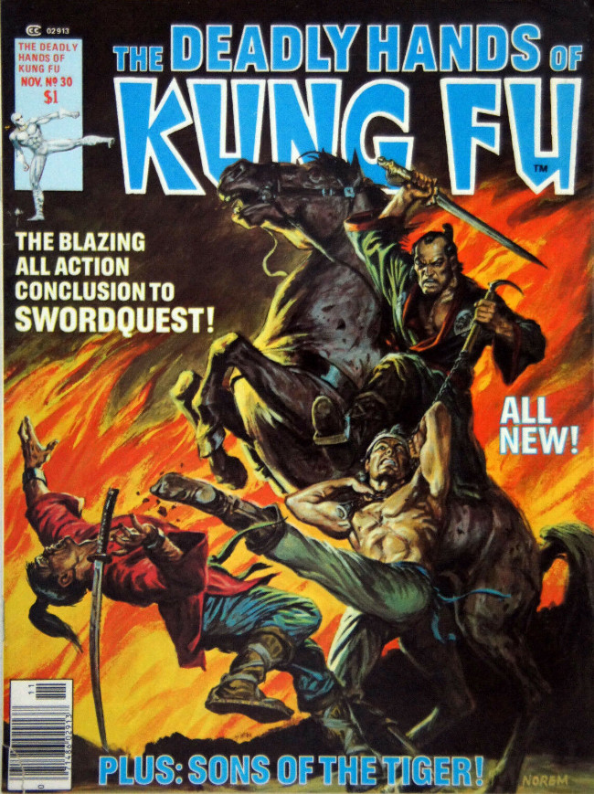 Couverture de The deadly Hands of Kung Fu (1974) -30- Threads of Evil...Web of Hate!