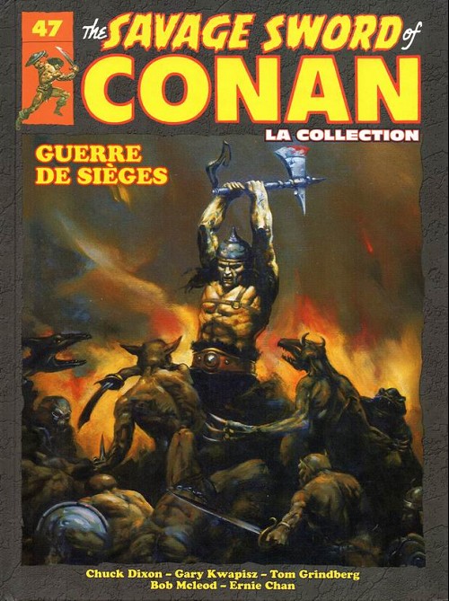 Couverture de The savage Sword of Conan (puis The Legend of Conan) - La Collection (Hachette) -47- Guerre de sièges