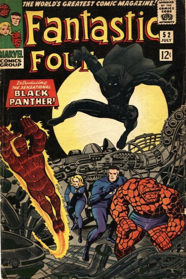 Couverture de Fantastic Four Vol.1 (1961) -52- Introducing: The Sensational Black Panther!