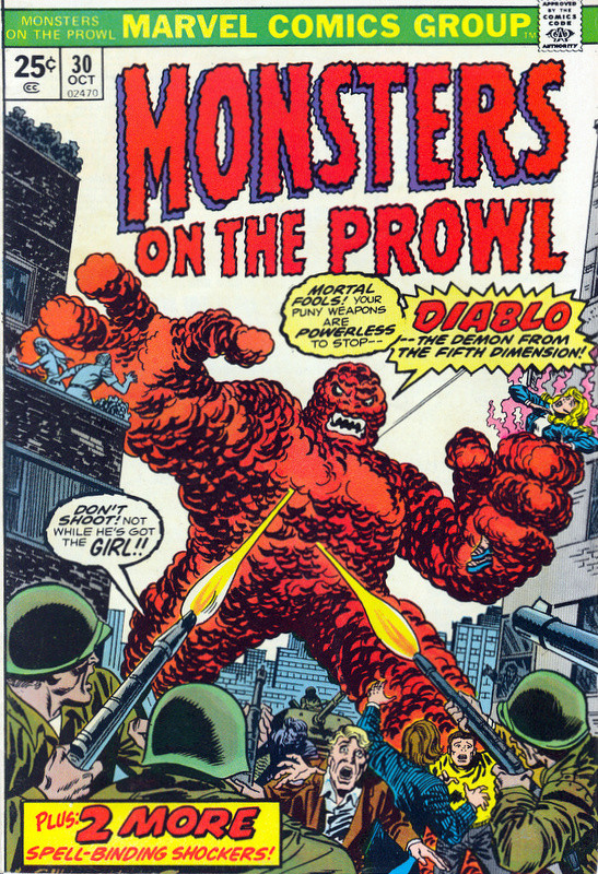 Couverture de Monsters on the prowl (Marvel comics - 1971) -30- Diablo -- The Demon From the Fifth Dimension!