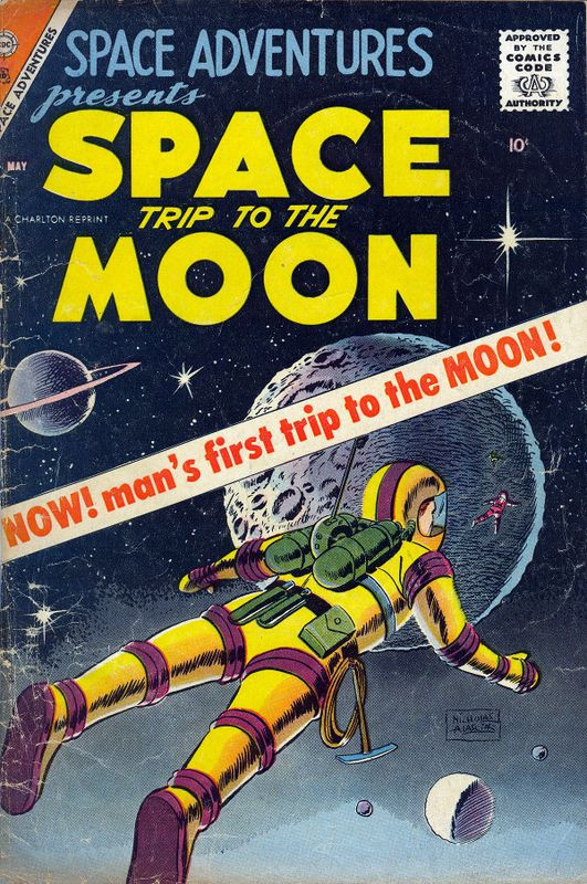 Couverture de Space Adventures (1952) -23- Space Trip to the Moon