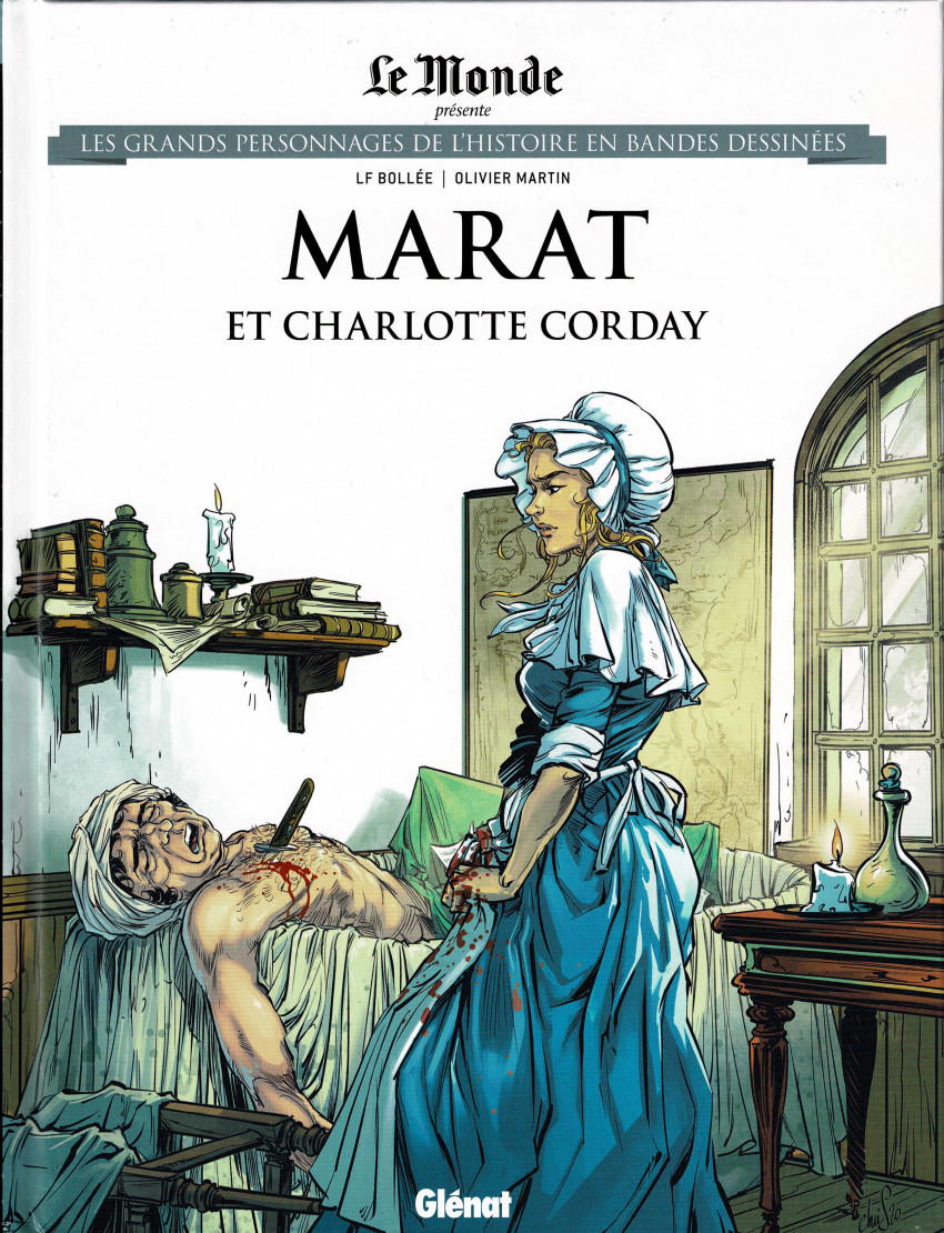 Couverture de Les grands Personnages de l'Histoire en bandes dessinées -49- Marat et Charlotte Corday