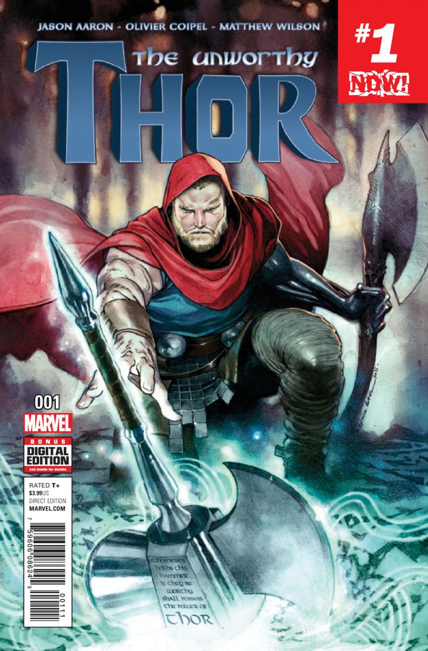 Couverture de The unworthy Thor (2017) -1- The Hammer from Heaven