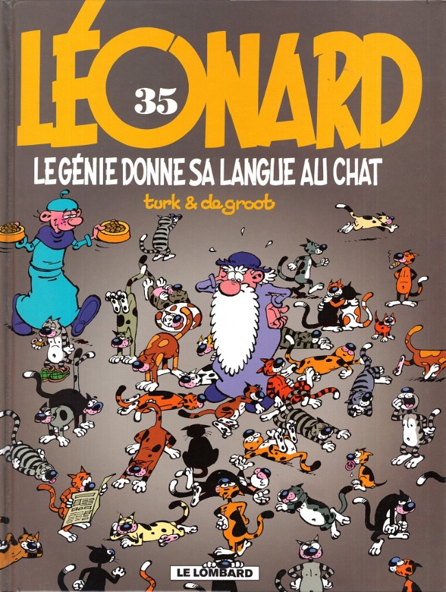 Couverture de Léonard -35- Le génie donne sa langue au chat