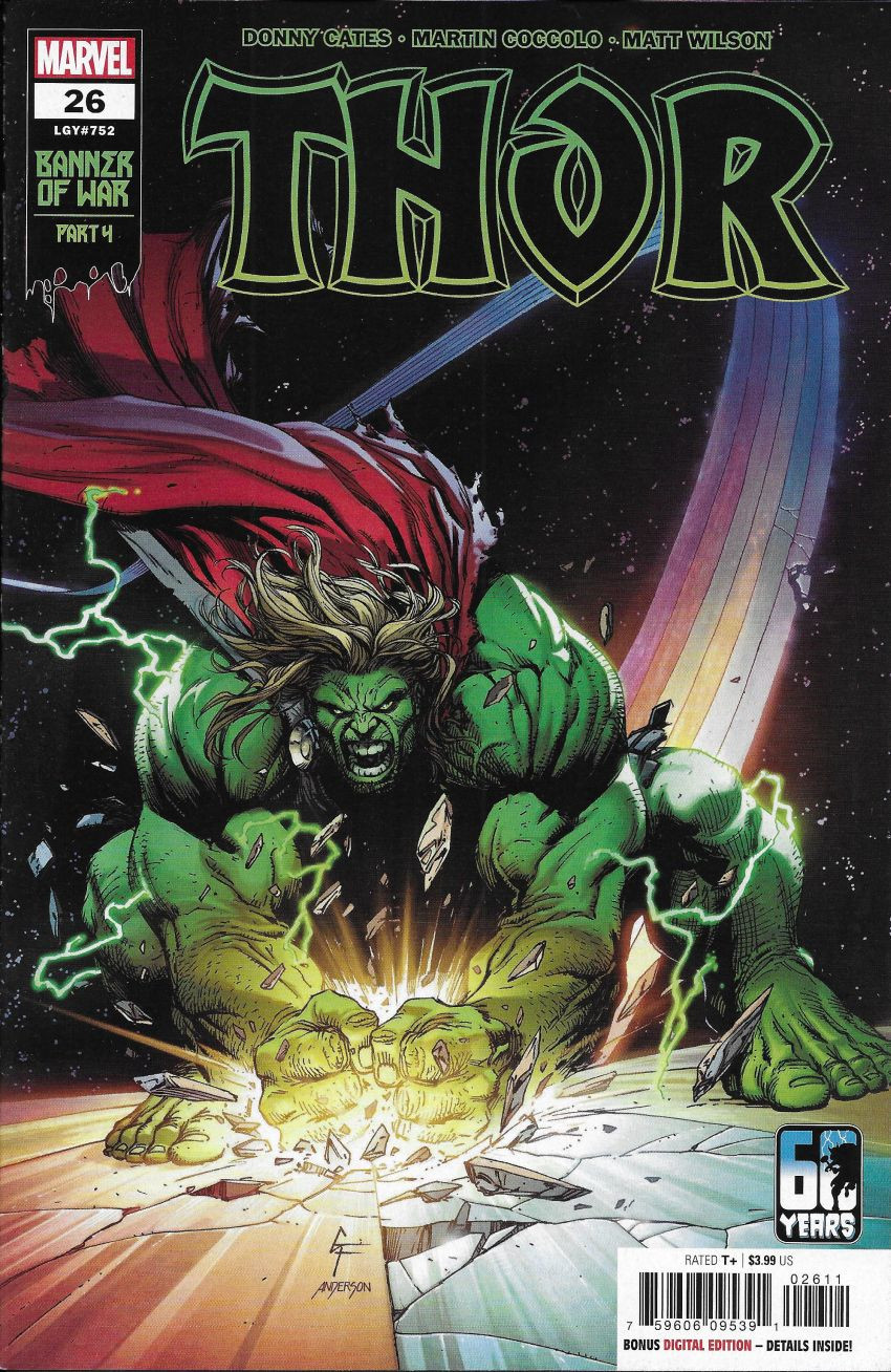 Couverture de Thor Vol.6 (2020) -26- Hulk vs Thor - Banner of War - 4/5