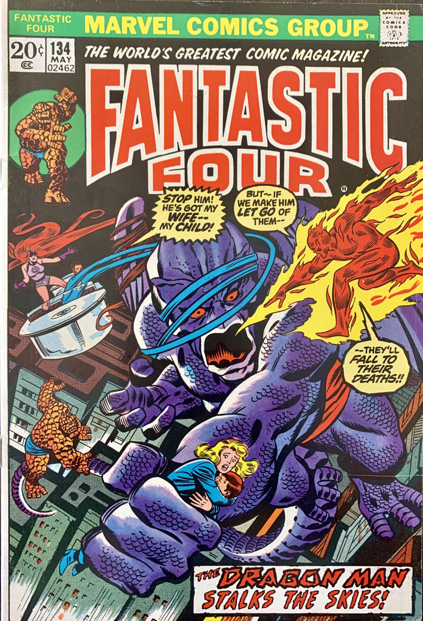Couverture de Fantastic Four Vol.1 (1961) -134- The Dragon Man Stalks the Skies!