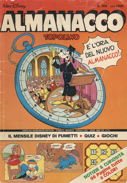 Couverture de Almanacco Topolino -304- Numero 304
