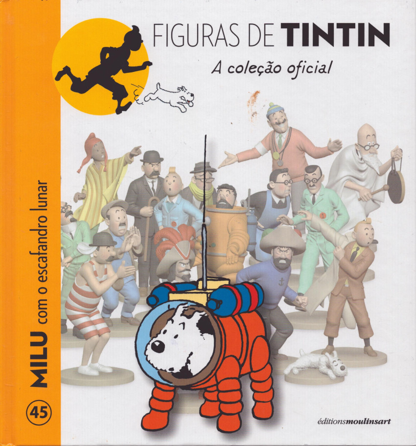 Couverture de Figuras de Tintin (A Coleção Oficial) -45- Milu com o escafandro lunar