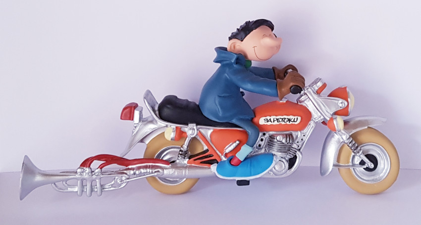 Figurine - Gaston et la moto Sapetoku - Collectoys