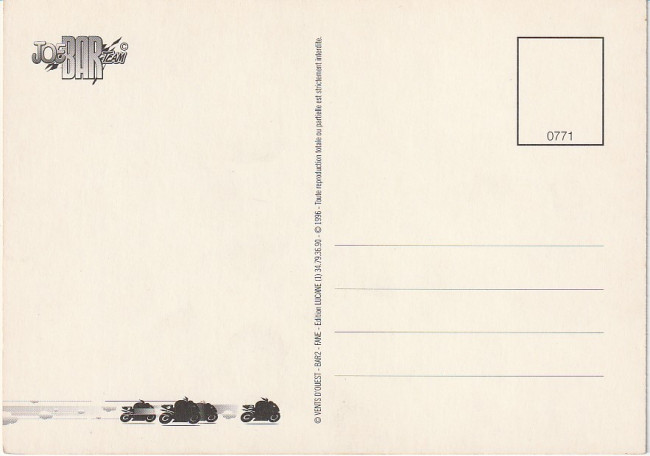 Carte Postale JOE BAR TEAM Toi, tu as besoin de vacances de 1996 Editions  Vents D´Ouest