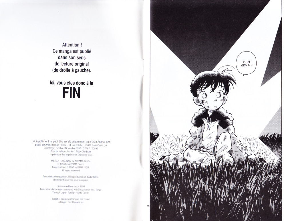 Detective Conan Scan Vf Chapitre 1 Détective Conan -1- Tome 1