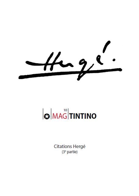 Mag Tintino - Tome 10 - Citations Hergé 3