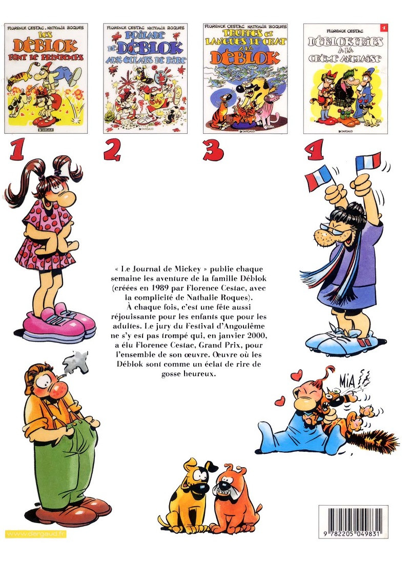 Les Déblok t.4 ; déblokeries sur crème anglaise - Florence Cestac, Nathalie  Roques - Dargaud - Grand format - Librairie Le Divan PARIS