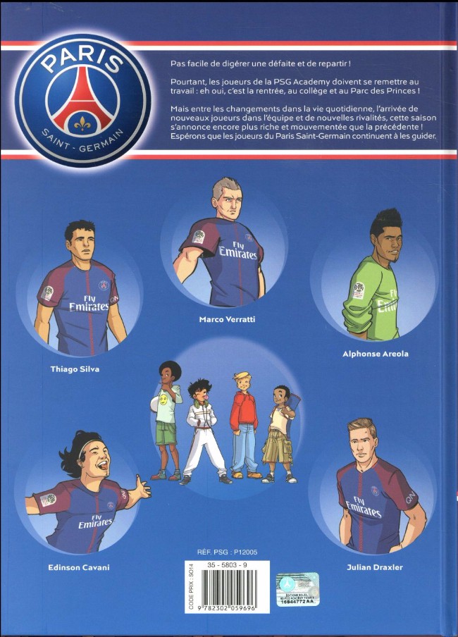 PSG academy  BD, informations, cotes